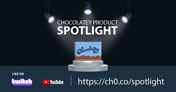 Spotlight de productos de chocolate