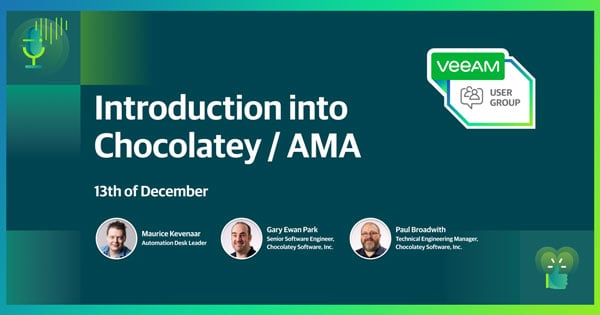 Introducción en chocolate con veeam